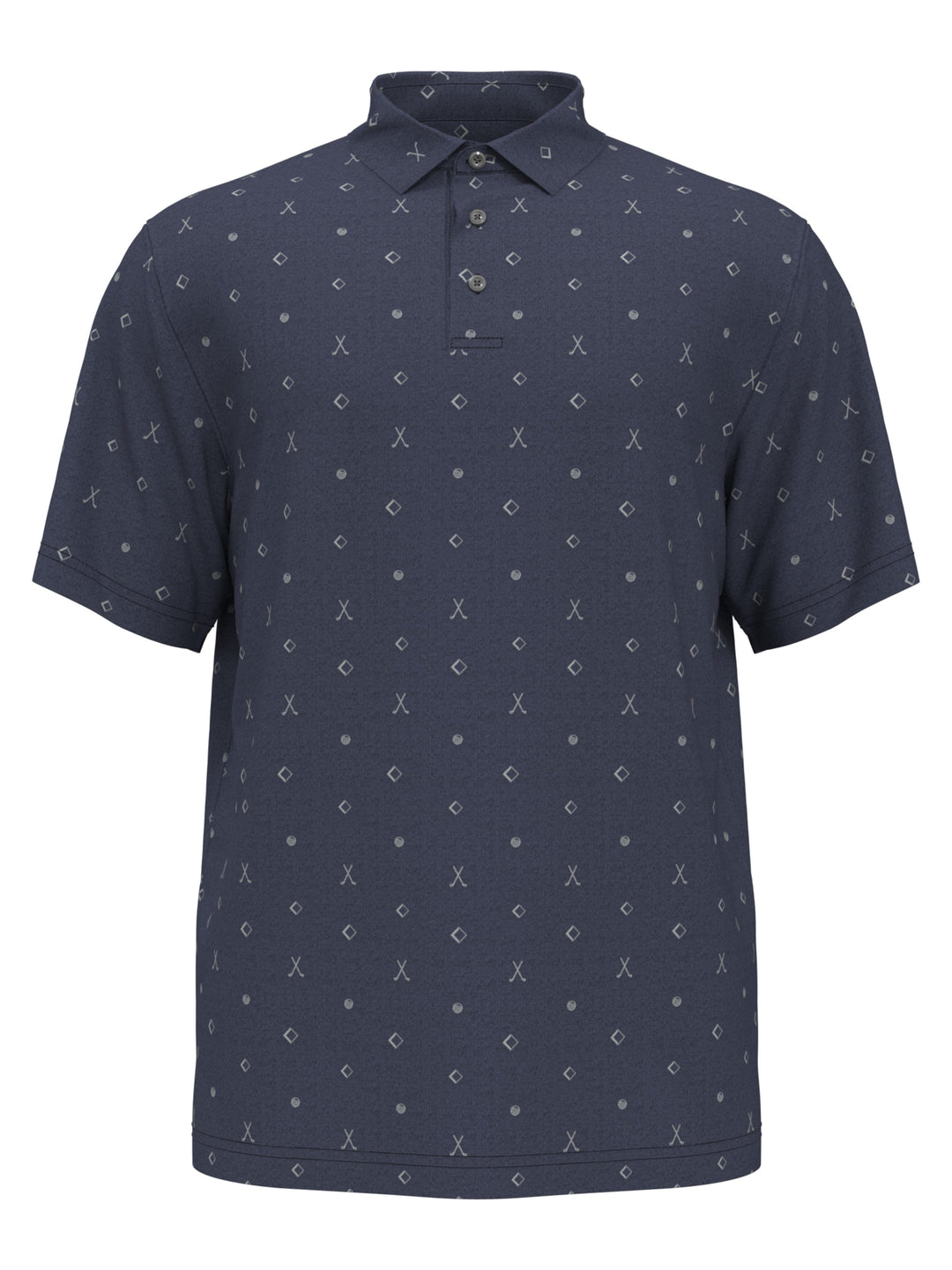 Golf Print Golf Polo (Ombre Blue Htr) 