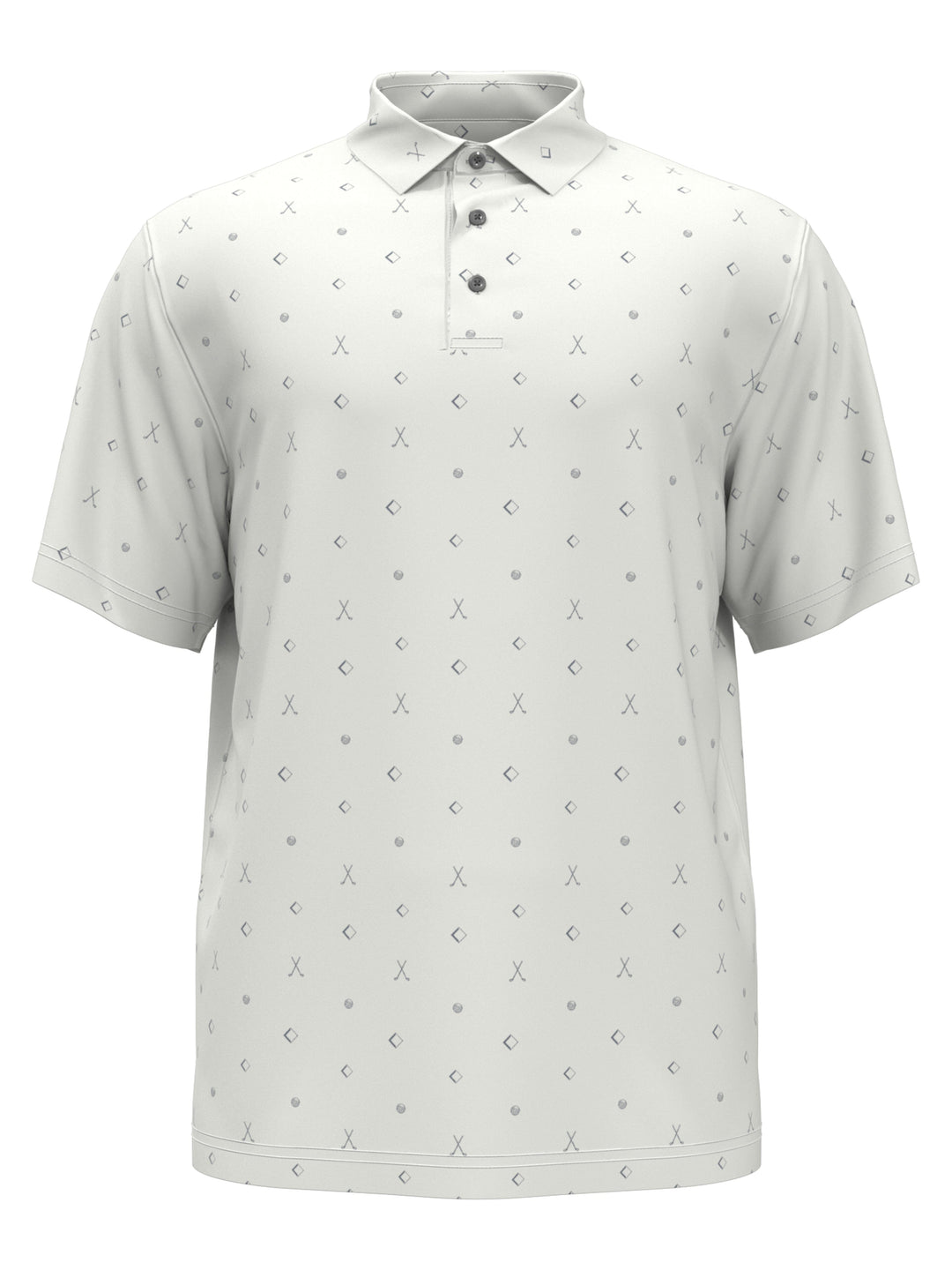 Golf Print Golf Polo (Bright White) 
