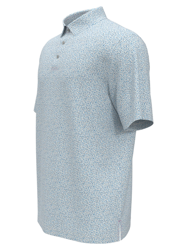 Boys Micro Geo Printed Golf Polo