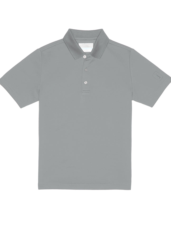 Boys Short Sleeve AirFlux™ Polo (Sleet) 