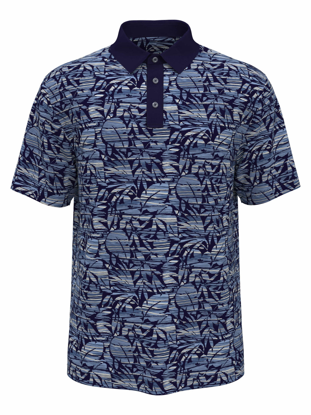 Boy's Transformed Tropical Print Golf Polo
