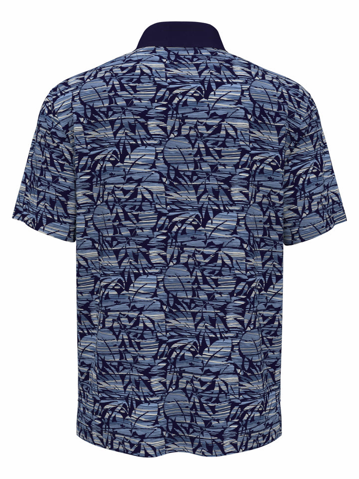 Boy's Transformed Tropical Print Golf Polo