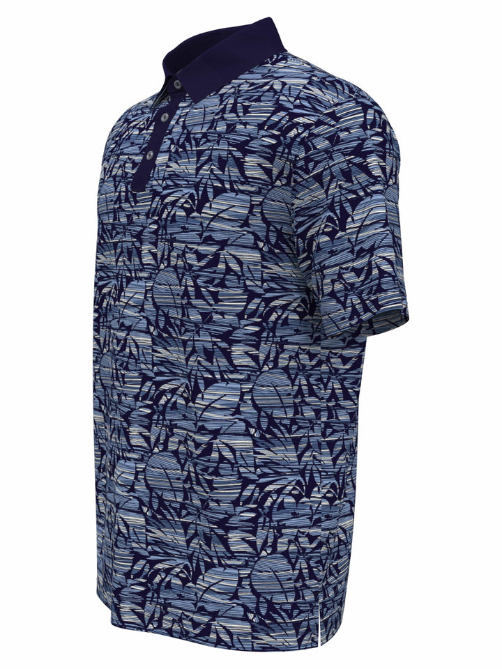 Boy's Transformed Tropical Print Golf Polo