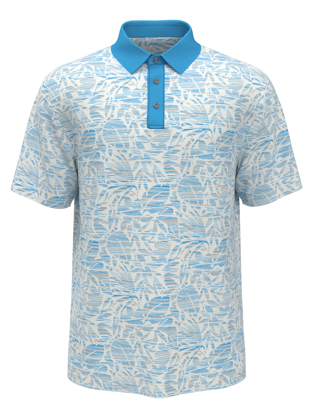 Boy's Transformed Tropical Print Golf Polo