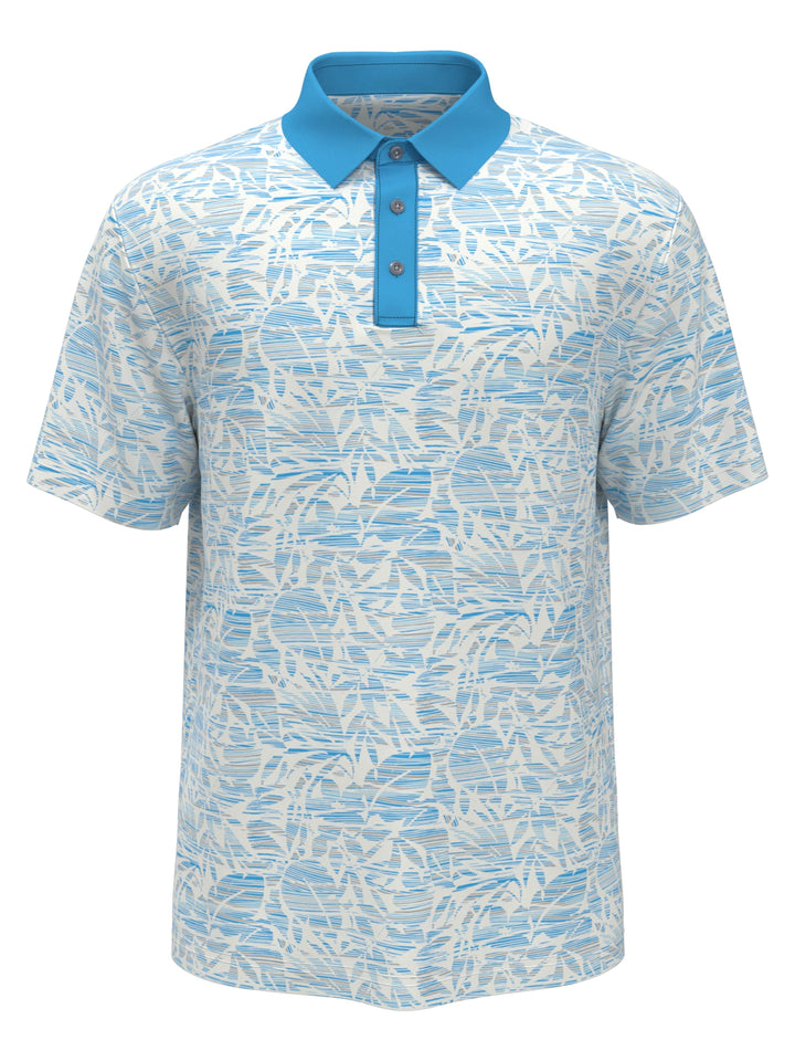 Boy's Transformed Tropical Print Golf Polo