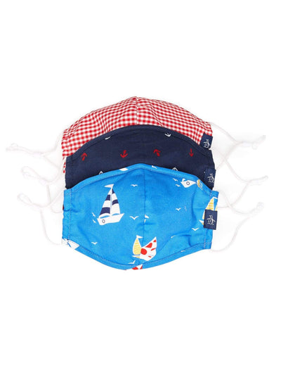 Kid's Reusable Poplin 3 Pack Rounded Face Mask