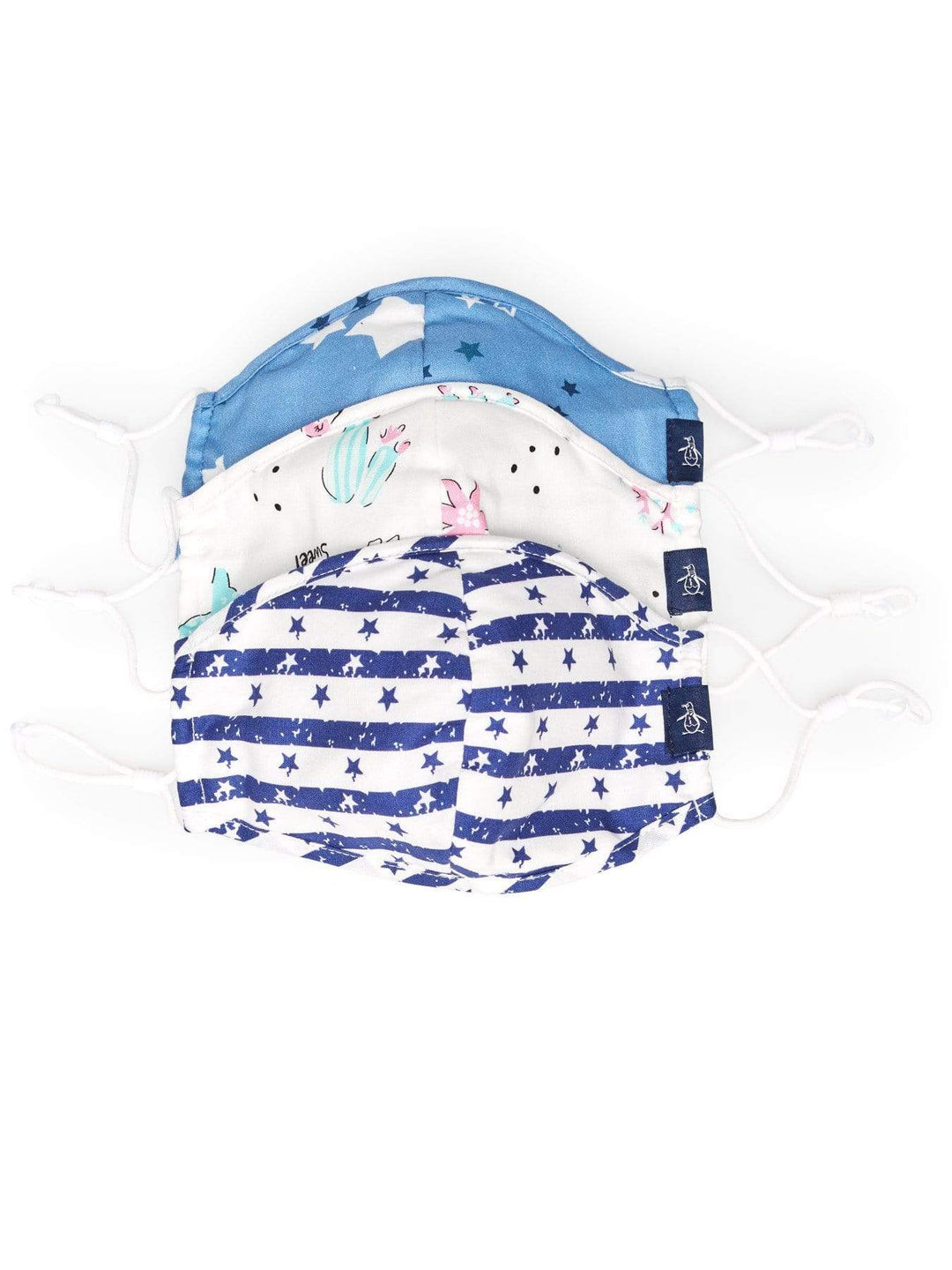 Kid's Reusable Poplin 3 Pack Rounded Face Mask