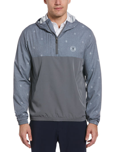1/4 Zip Printed Pete Wind Hoodie (Quiet Shade) 