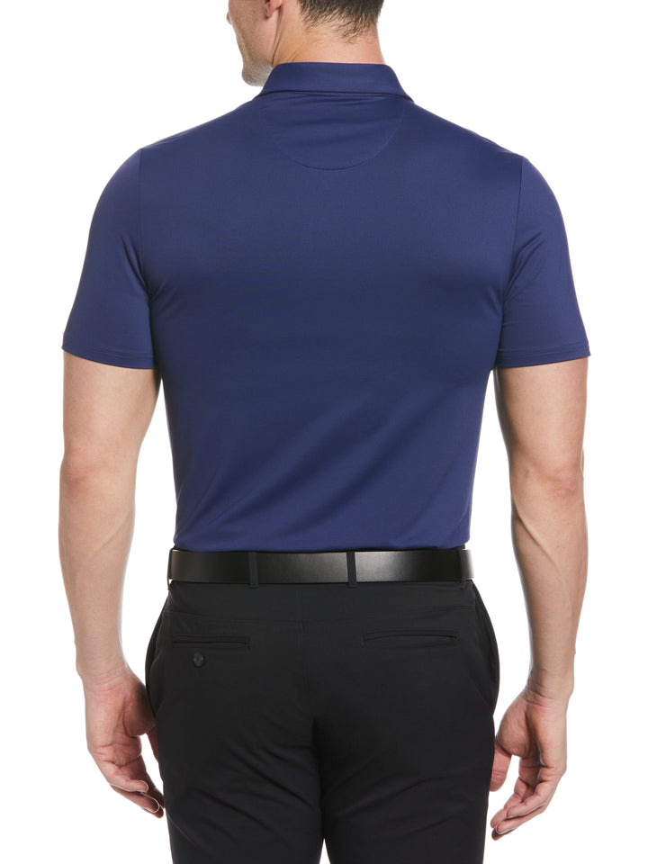 50's Color Block Print Golf Polo Shirt (Astral Night) 