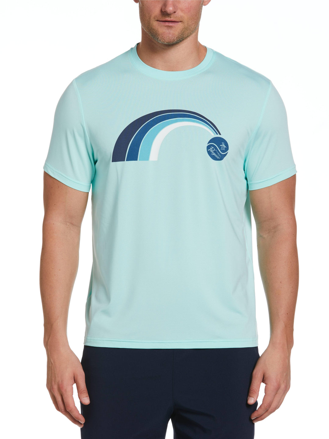 Men's 70s Trademark Peformance Printed Tennis Tee