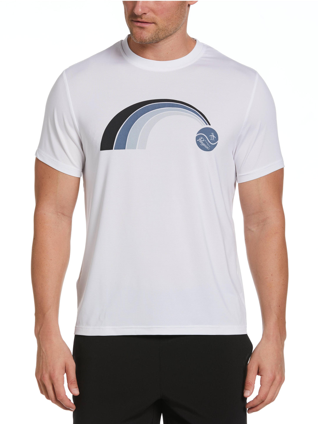 Men's 70s Trademark Peformance Printed Tennis Tee