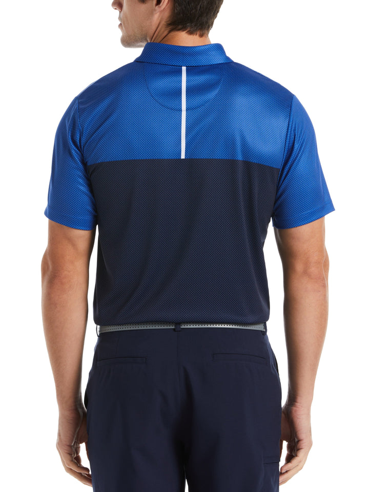 Airflux Color Block Golf Polo with Self Collar (Nautical Blue) 
