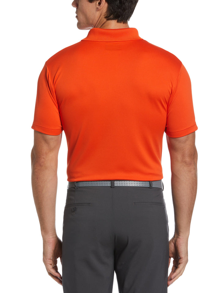 Airflux Solid Mesh Golf Polo (Tangerine Tango) 