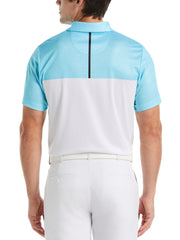 Airflux Color Block Golf Polo with Self Collar (Bluefish) 