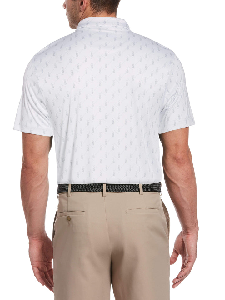 Men's Allover Conversational Golf Print Polo
