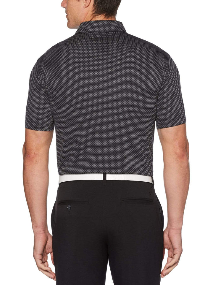 Men's Allover Dobby Jacquard Short Sleeve Golf Polo