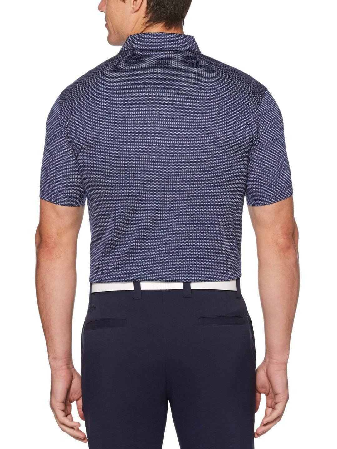 Men's Allover Dobby Jacquard Short Sleeve Golf Polo
