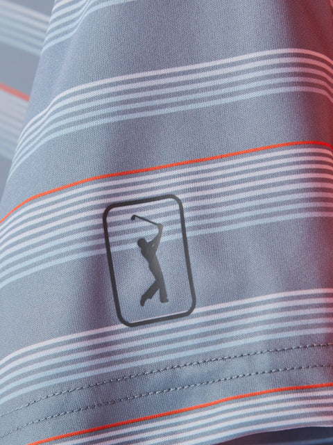 Men's Allover Energy Stripe Golf Polo