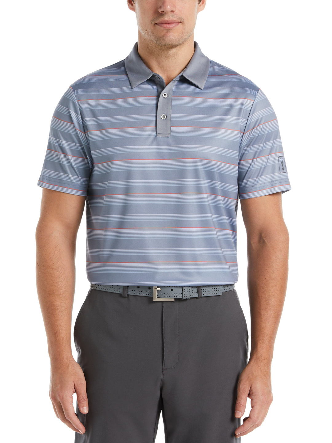 Allover Energy Stripe Golf Polo (Tradewinds) 