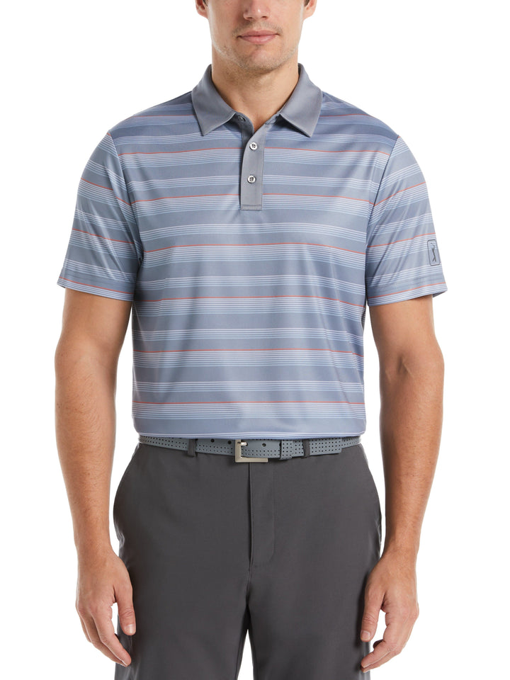 Allover Energy Stripe Golf Polo (Tradewinds) 