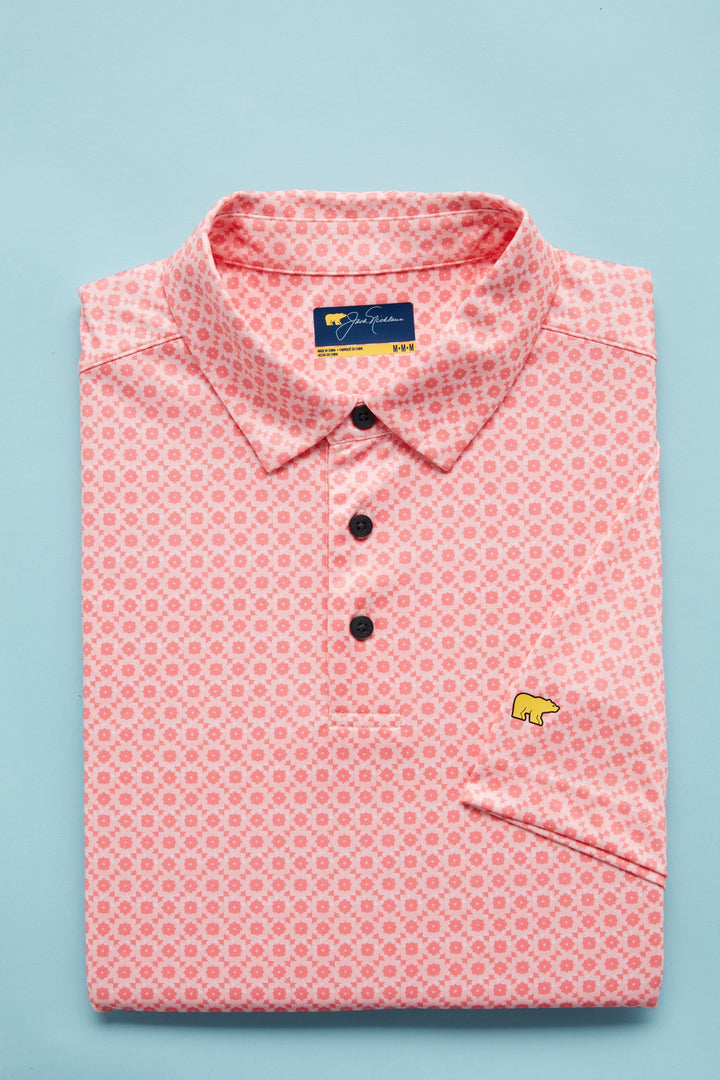 Men's Allover Vacation Vibes Geo Print Golf Polo