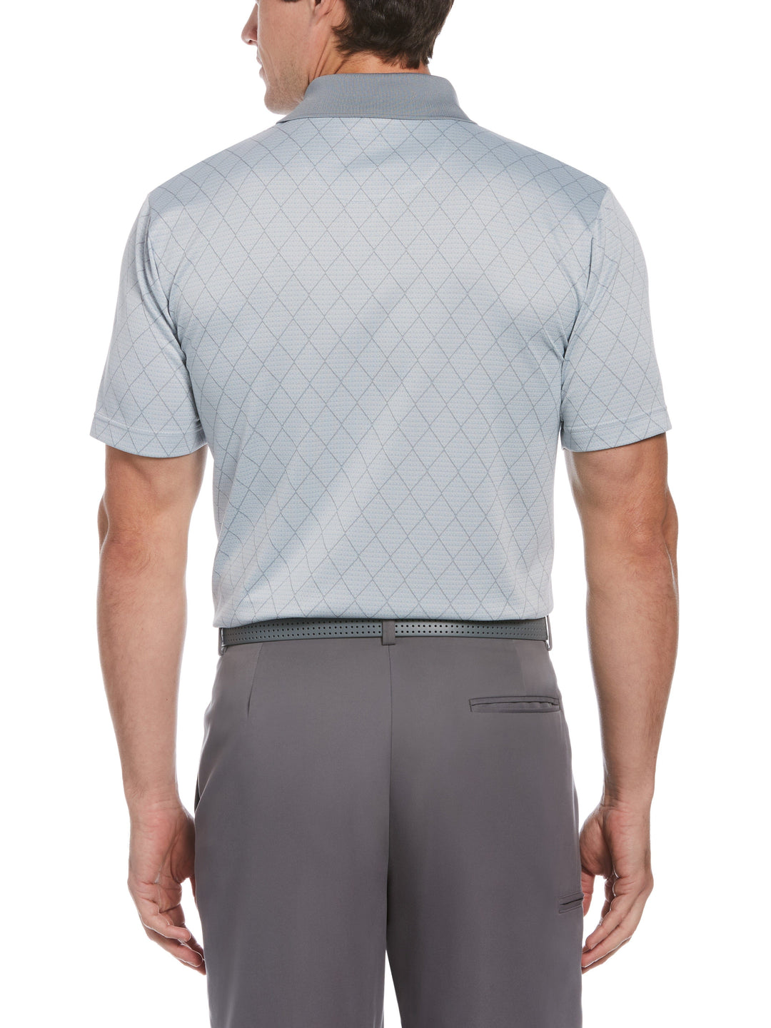 Men's Argyle Jacquard Golf Polo