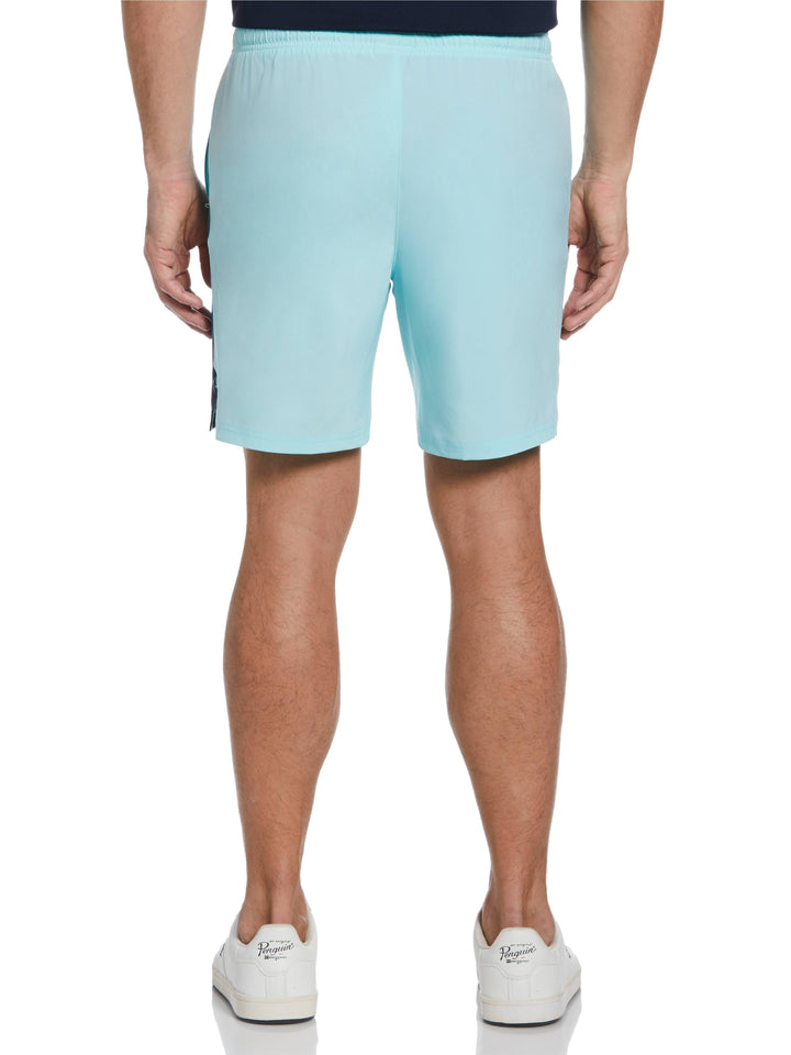 Men's Asymetric Print Performance 7" Tennis Short