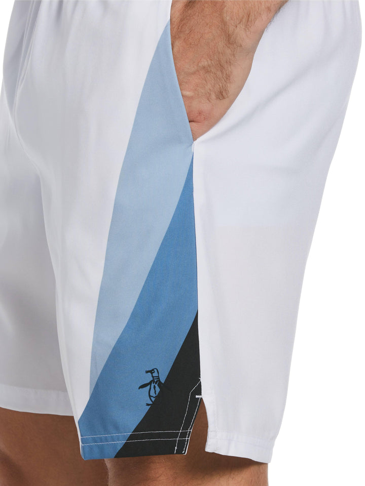 Men's Asymetric Print Performance 7" Tennis Short
