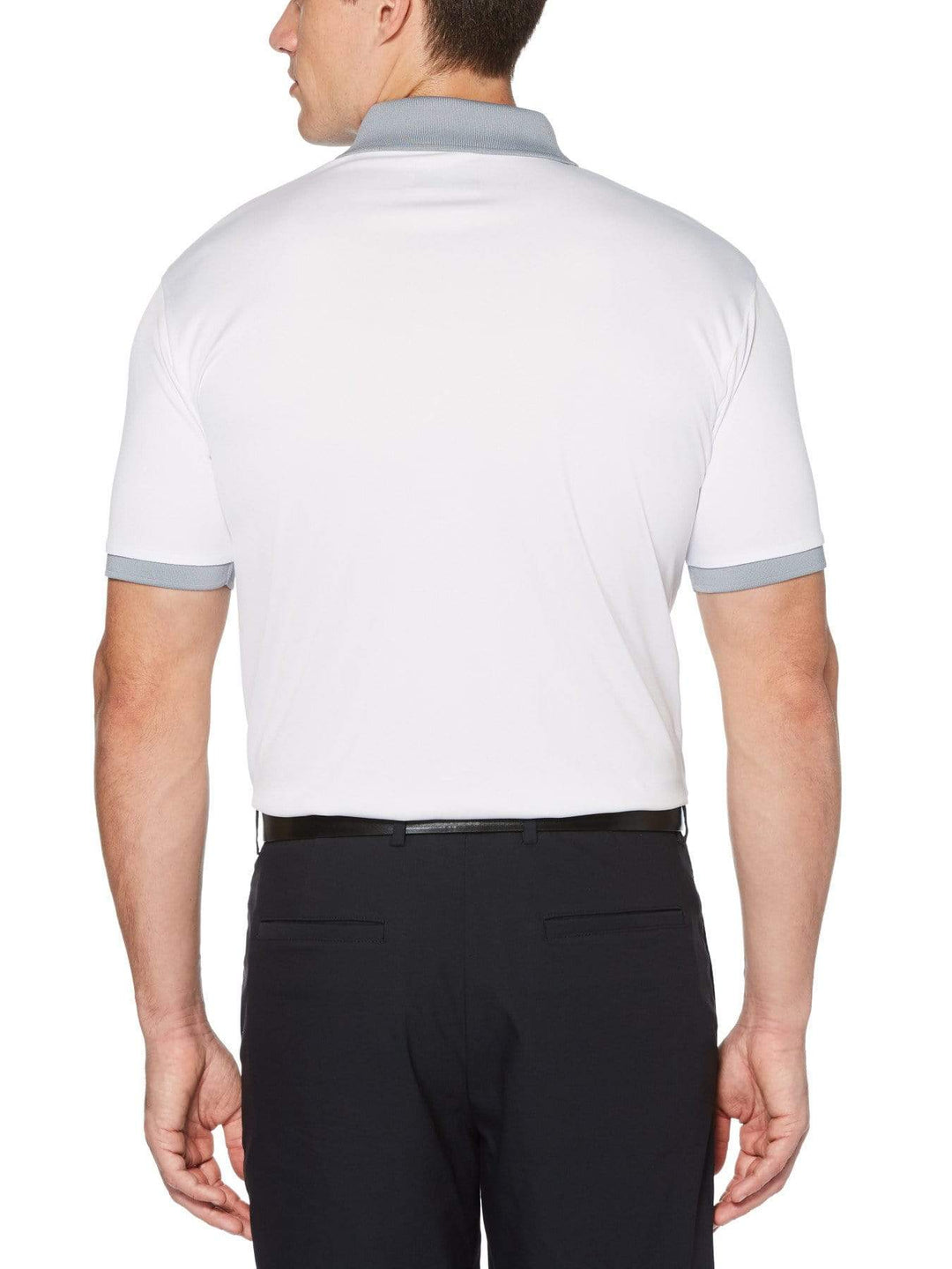 Men's Asymmetric Multi-Color Stripe Polo