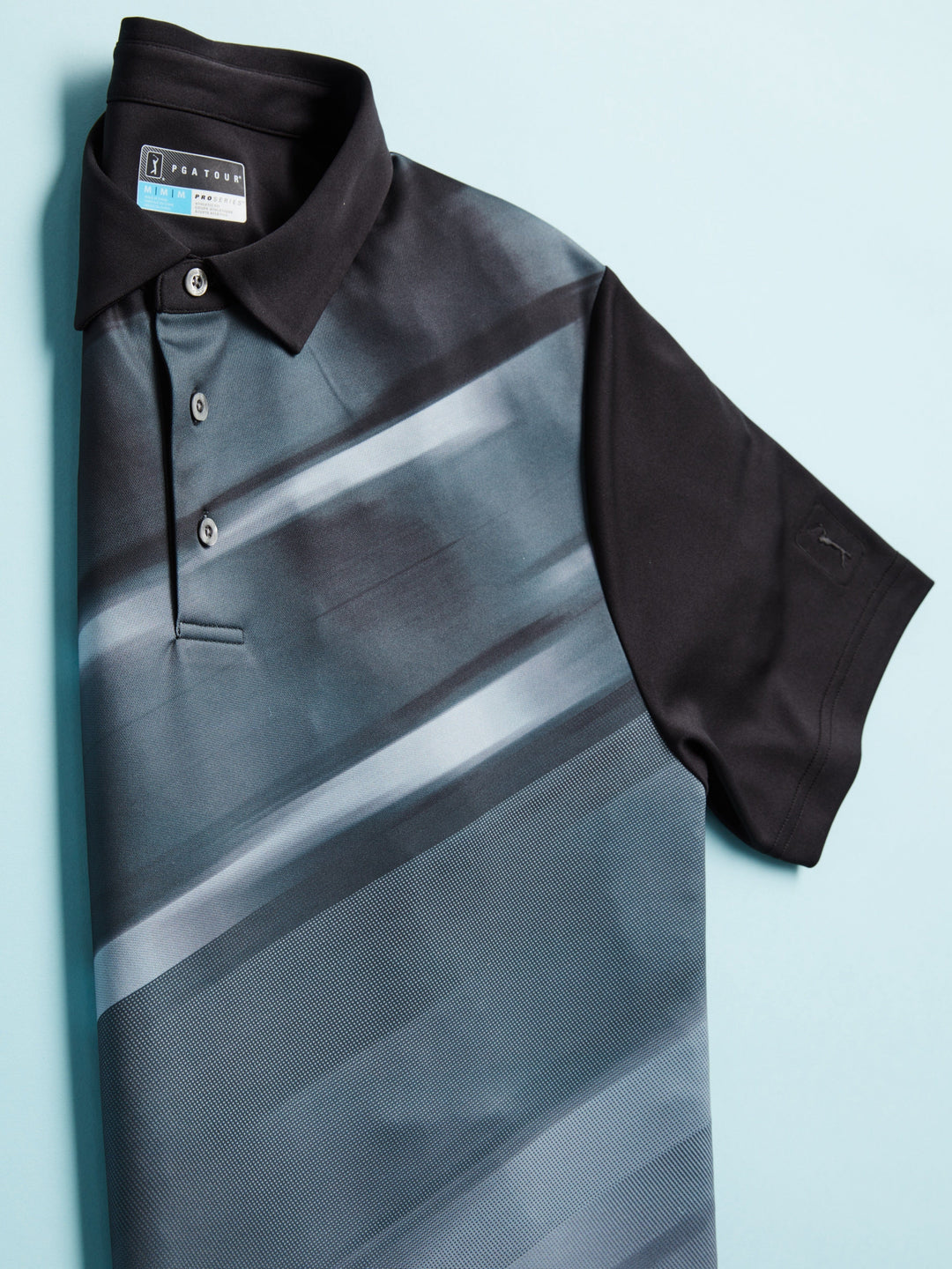 Men's Asymmetric Print Golf Polo