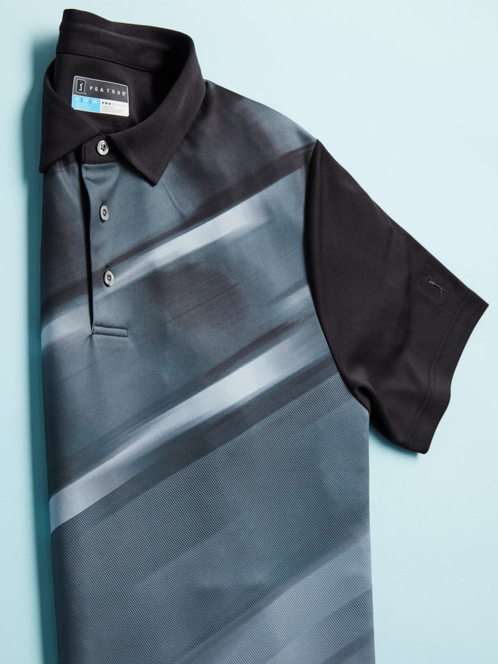 Men's Asymmetric Print Golf Polo