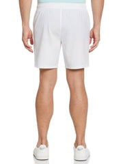 Asymmetric Print Performance 7" Tennis Short (Bright White) 