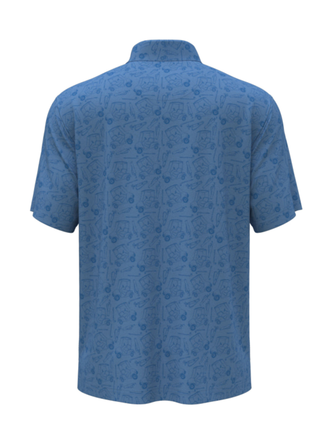 Birdseye Golf Conversational Print Golf Polo (Super Sonic) 