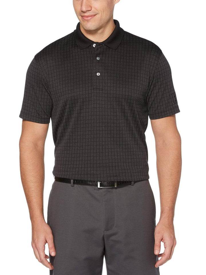 Men's Birdseye Mini Box Print Polo