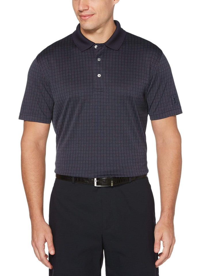 Men's Birdseye Mini Box Print Polo
