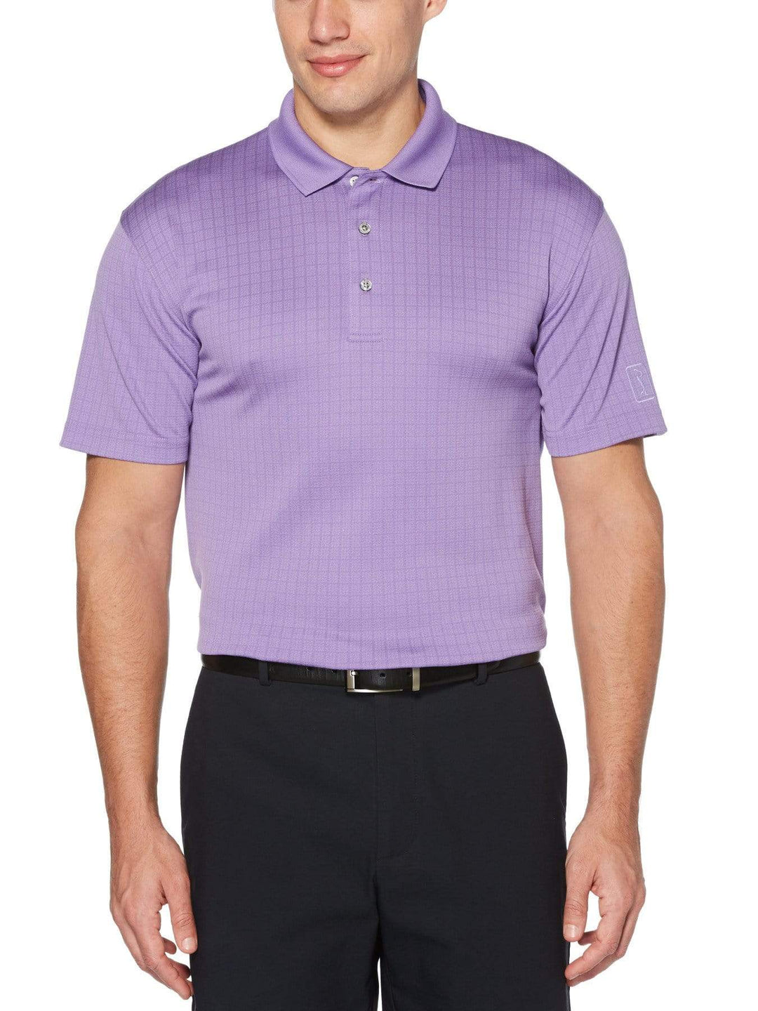 Men's Birdseye Mini Box Print Polo