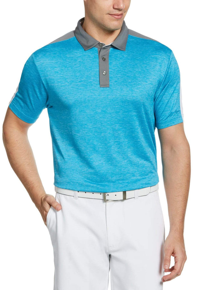 Men's Block Heather Polo