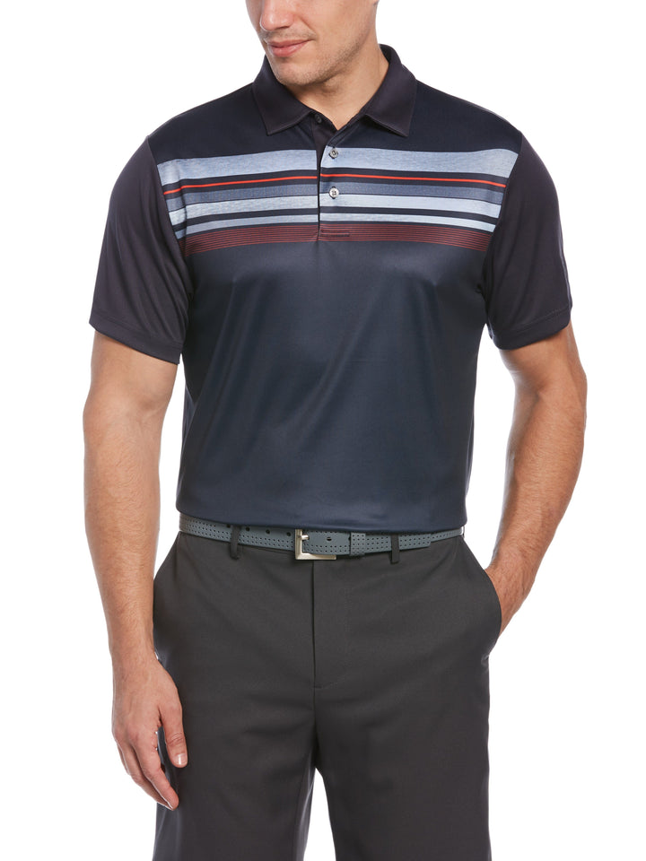 Men's Blocked Stripe Golf Polo