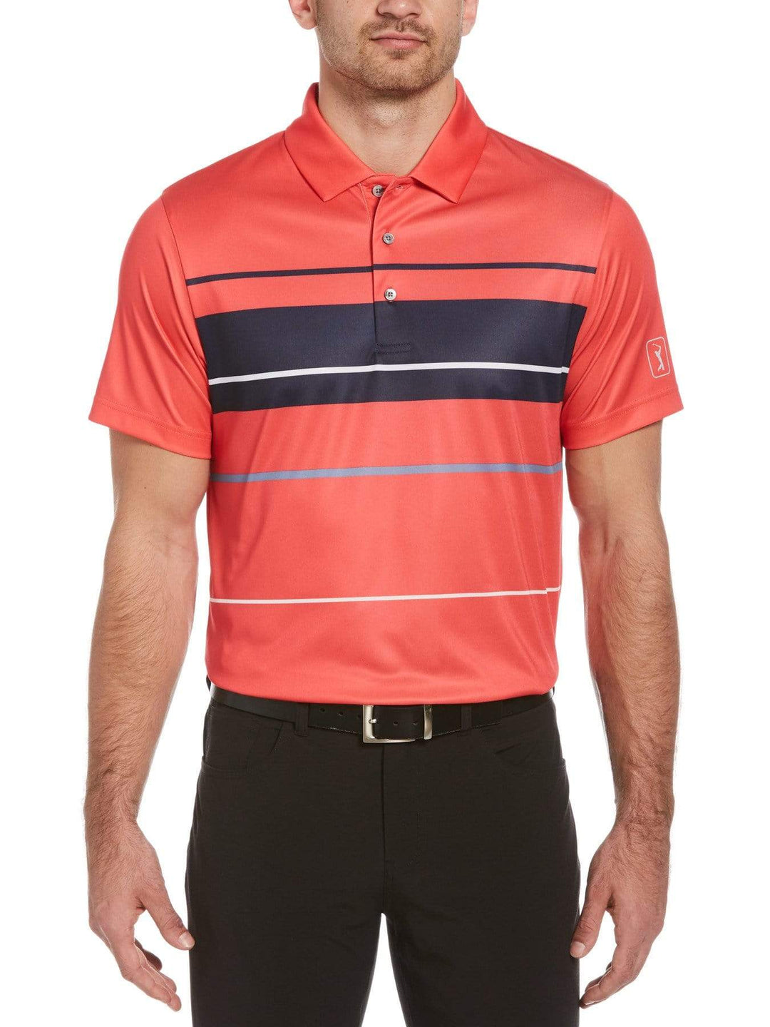 Men's Bold Block Print Golf Polo