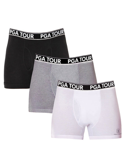 PGA TOUR Apparel Men's Boxer Brief Underwear (3-Pack)