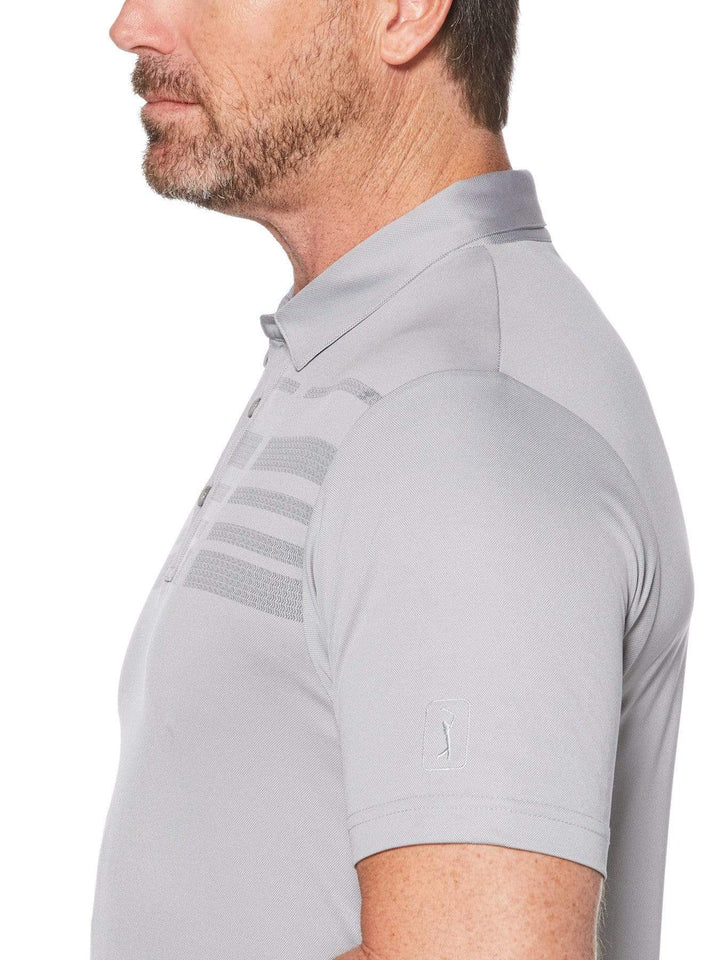 Men's Broken Stripe Oxford Short Sleeve Polo