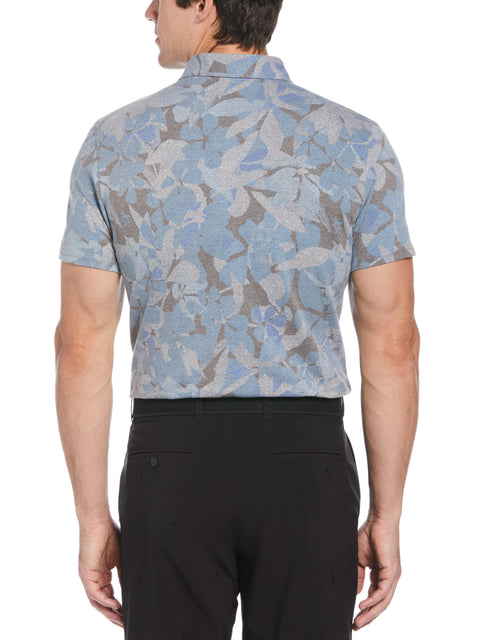 Men's Camo Floral Print Polo