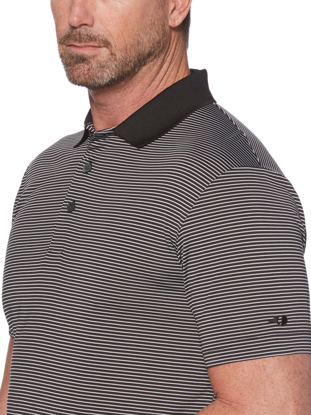 Men's Championship Stripe Polo With Rib Polo