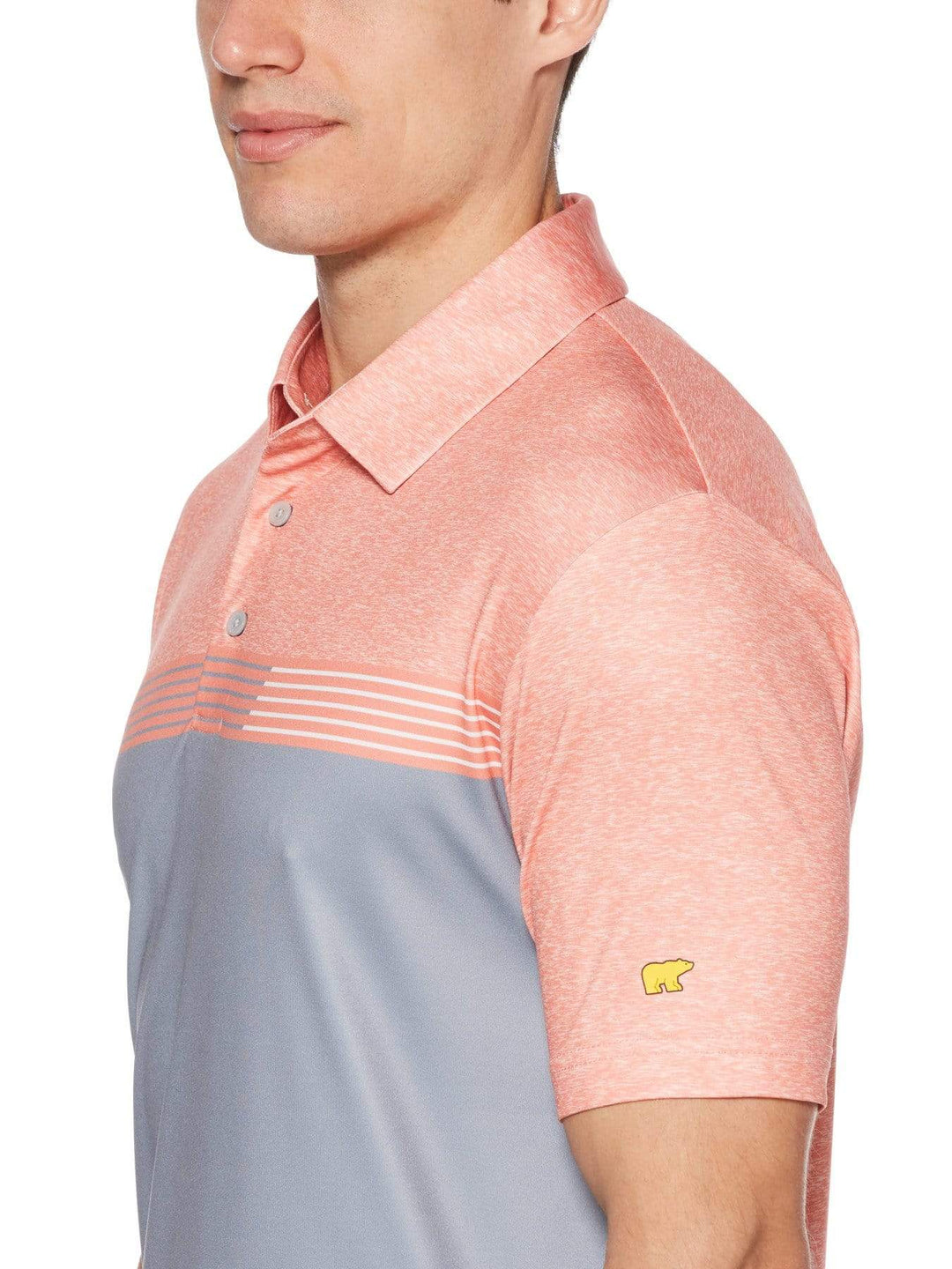 Men's Chest Print Short Sleeve Golf Polo