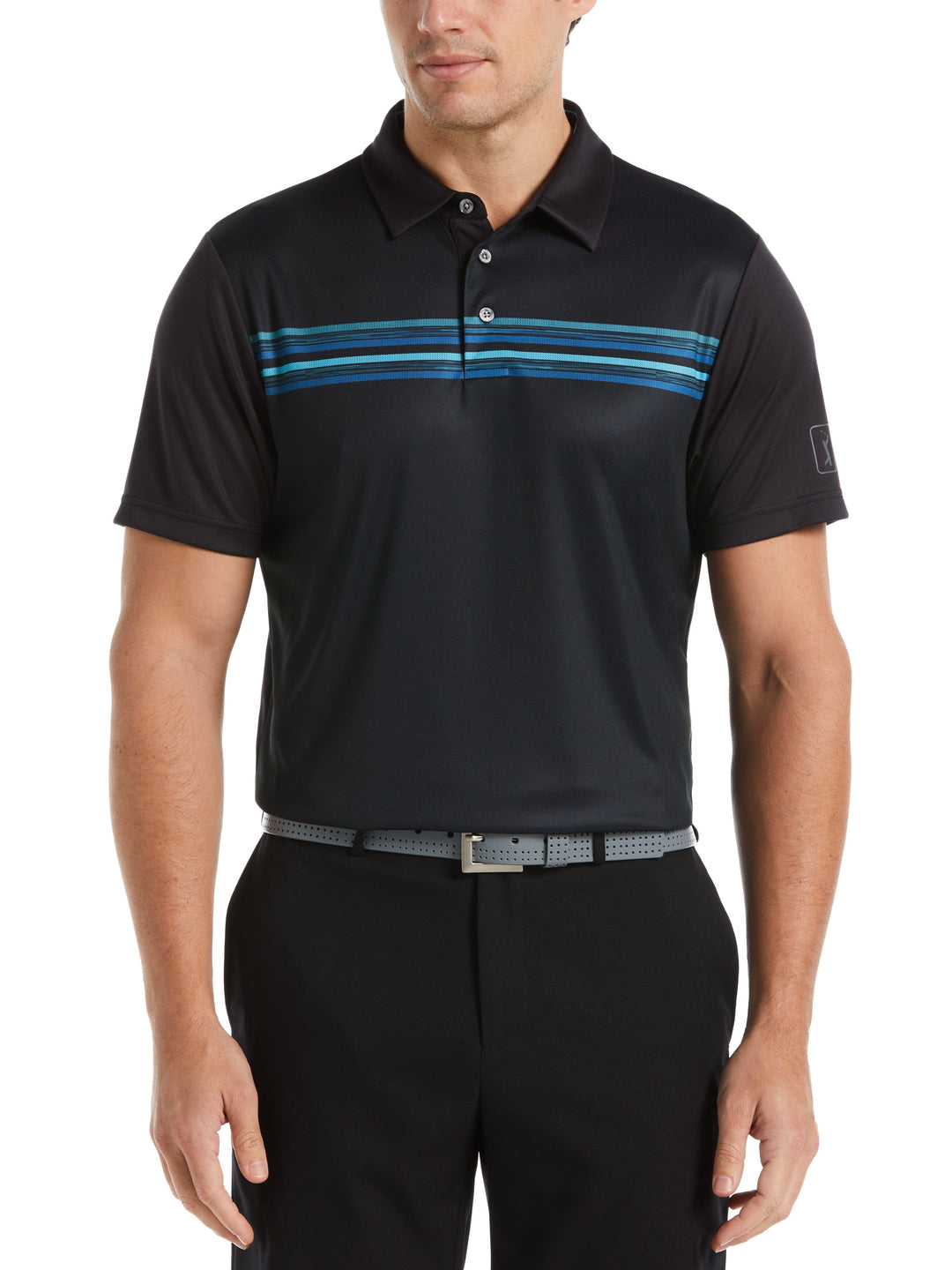 Chest Stripe Golf Polo (Caviar) 