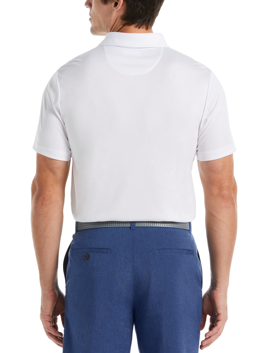 Chest Stripe Golf Polo (Bright White) 