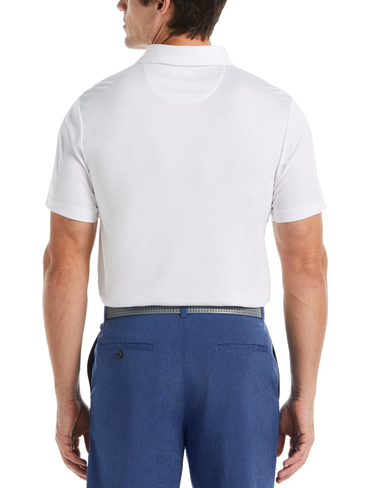 Chest Stripe Golf Polo (Bright White) 