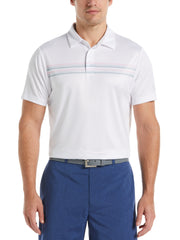 Chest Stripe Golf Polo (Bright White) 