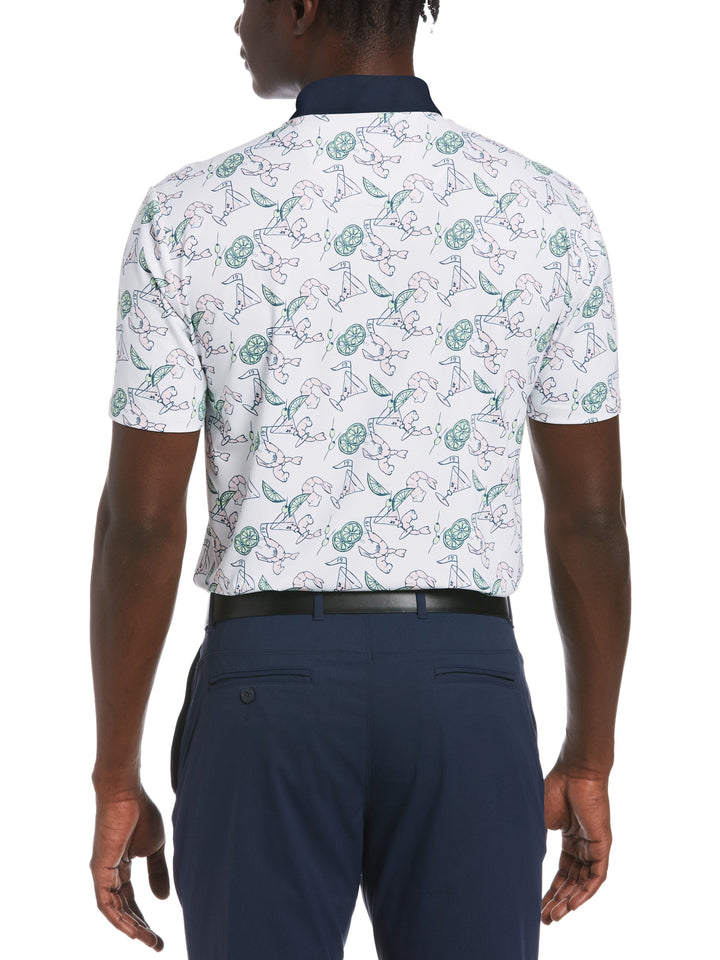 Men's Cocktail Conversation Print Golf Polo