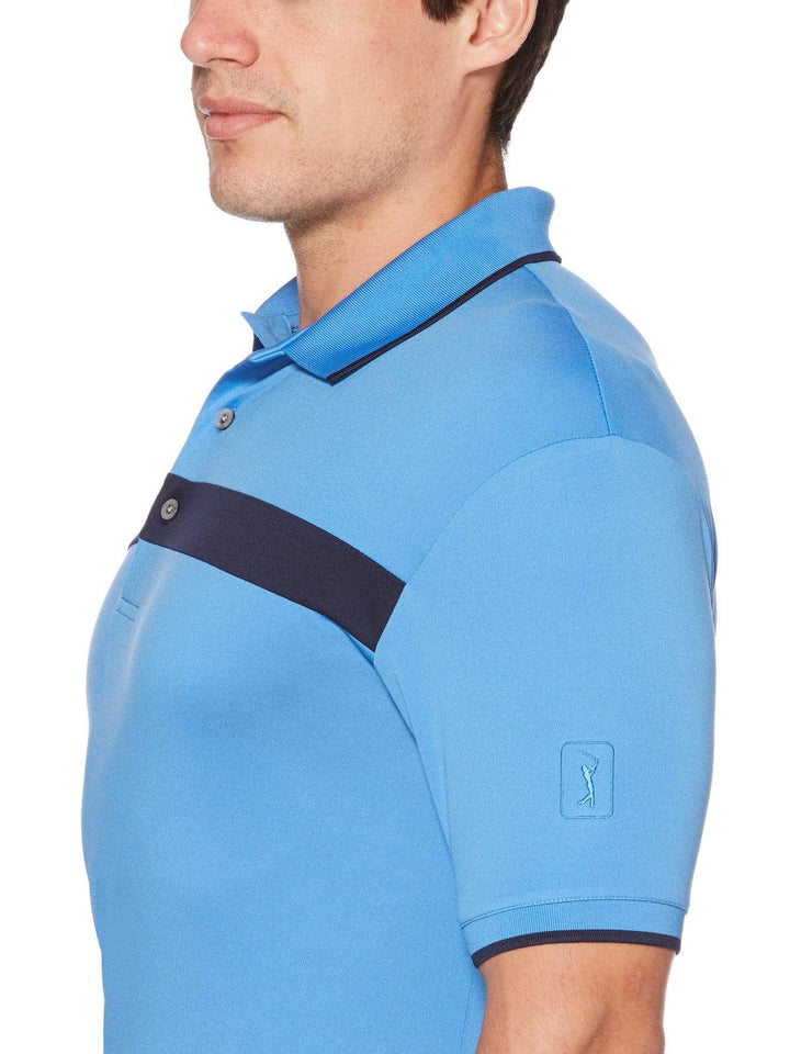 Men's Color Block Short Sleeve Polo